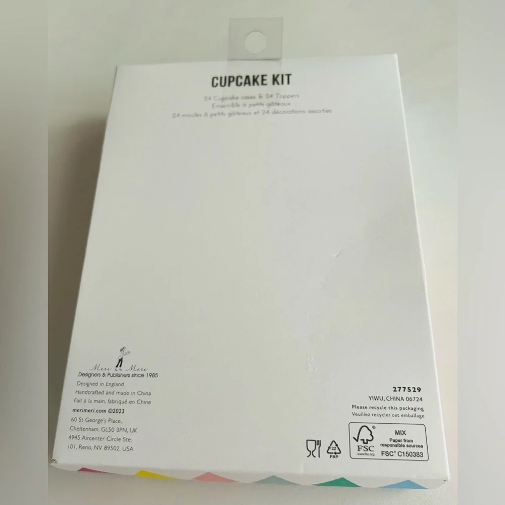 New Cupcake 24 Cupcake Liners 24 Star Picks Color-wheel Dots Liners Meri Meri